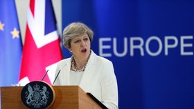 Britská premiérka Theresa May na summitu EU