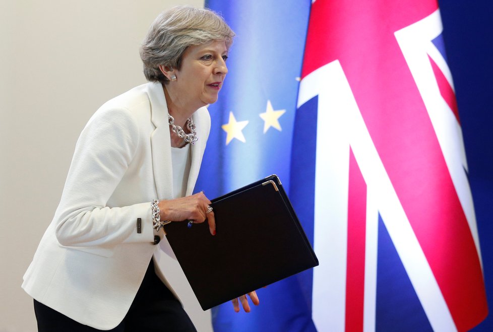 Britská premiérka Theresa May na summitu EU