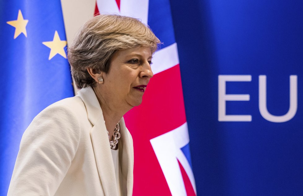 Britská premiérka Theresa May na summitu EU