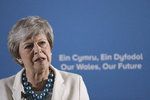 Britská premiérka Theresa Mayová vystoupila na sjezdu velšských konzervativců (3. 5. 2019).
