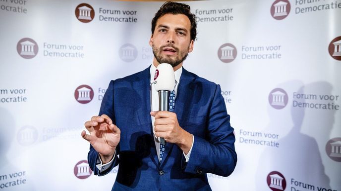 Thiery Baudet, šéf umírněně euroskeptické nizozemské strany Fórum pro demokracii