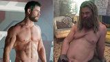 Co se stalo s Thorem? Chris Hemsworth vyměnil svaly za panděro!