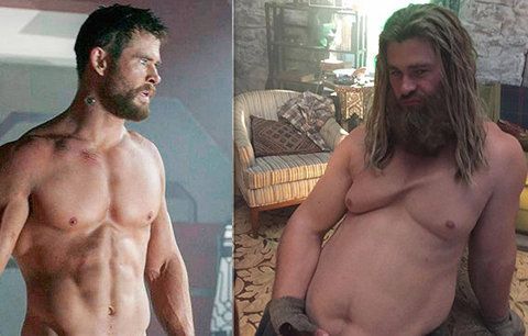Co se stalo s Thorem? Chris Hemsworth vyměnil svaly za panděro!