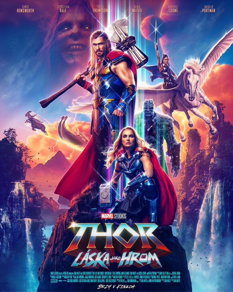 Thor: Láska jako hrom - plakát k filmu studia Marvel