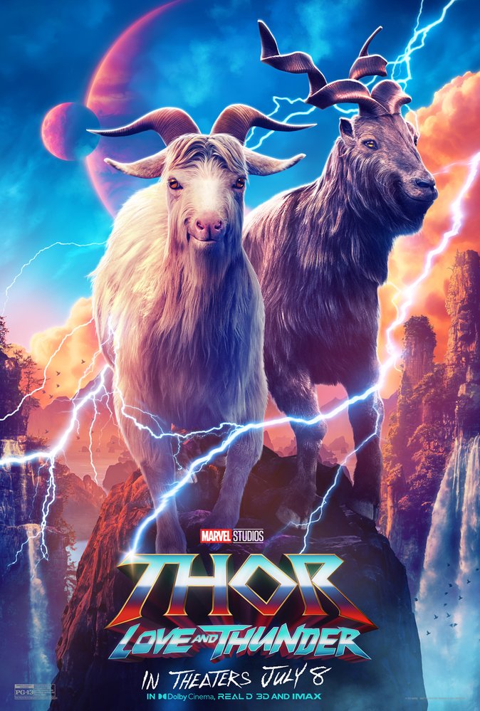 Asgardští kozlové ve filmu Thor: Láska jako hrom