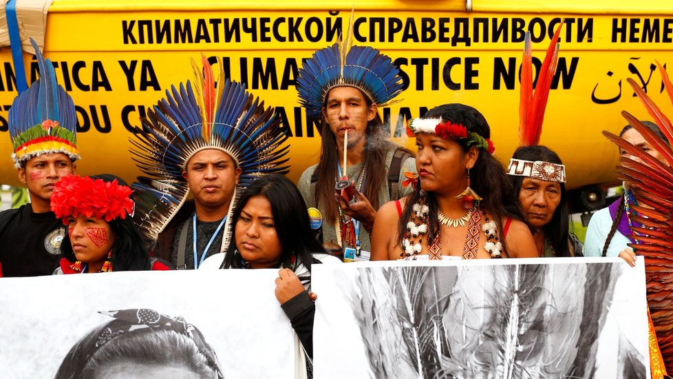 Thunbergová vyzvala k ochraně domorodého obyvatelstva.
