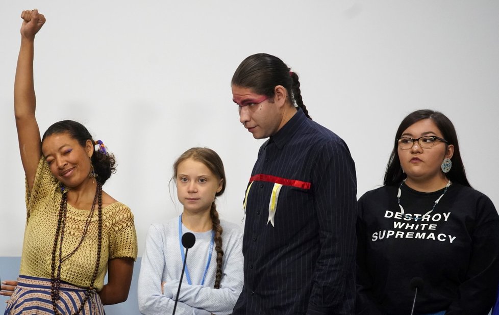 Thunbergová vyzvala k ochraně domorodého obyvatelstva