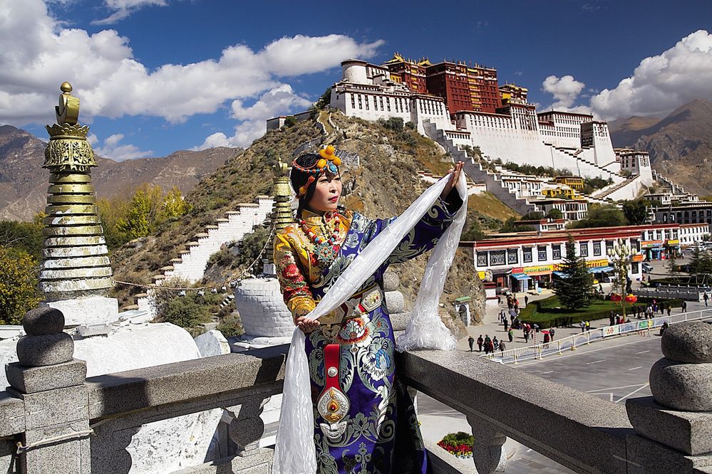 Palác Potála je hlavním symbolem nejen Lhasy, ale celého Tibetu