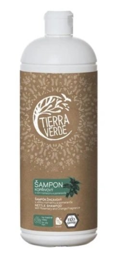 Kopřivový šampon s vůní rozmarýnu a pomeranče, Tierra Verde, 285 Kč (1 l), koupíte v síti lékáren