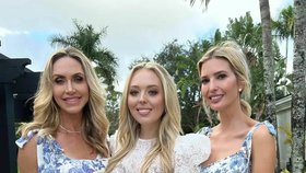 Rozlučka se svobodou Tiffany Trumpové: Ivanka a švagrová Lara prý neplánovaly podobné šaty…