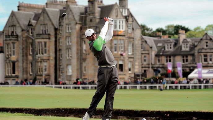 Tiger Woods na letošním turnaji ve skotském St. Andrews, který je považovaný za Mekku golfu
