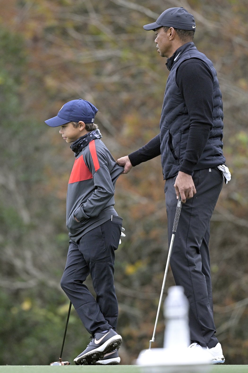 Golfista Tiger Woods se synem