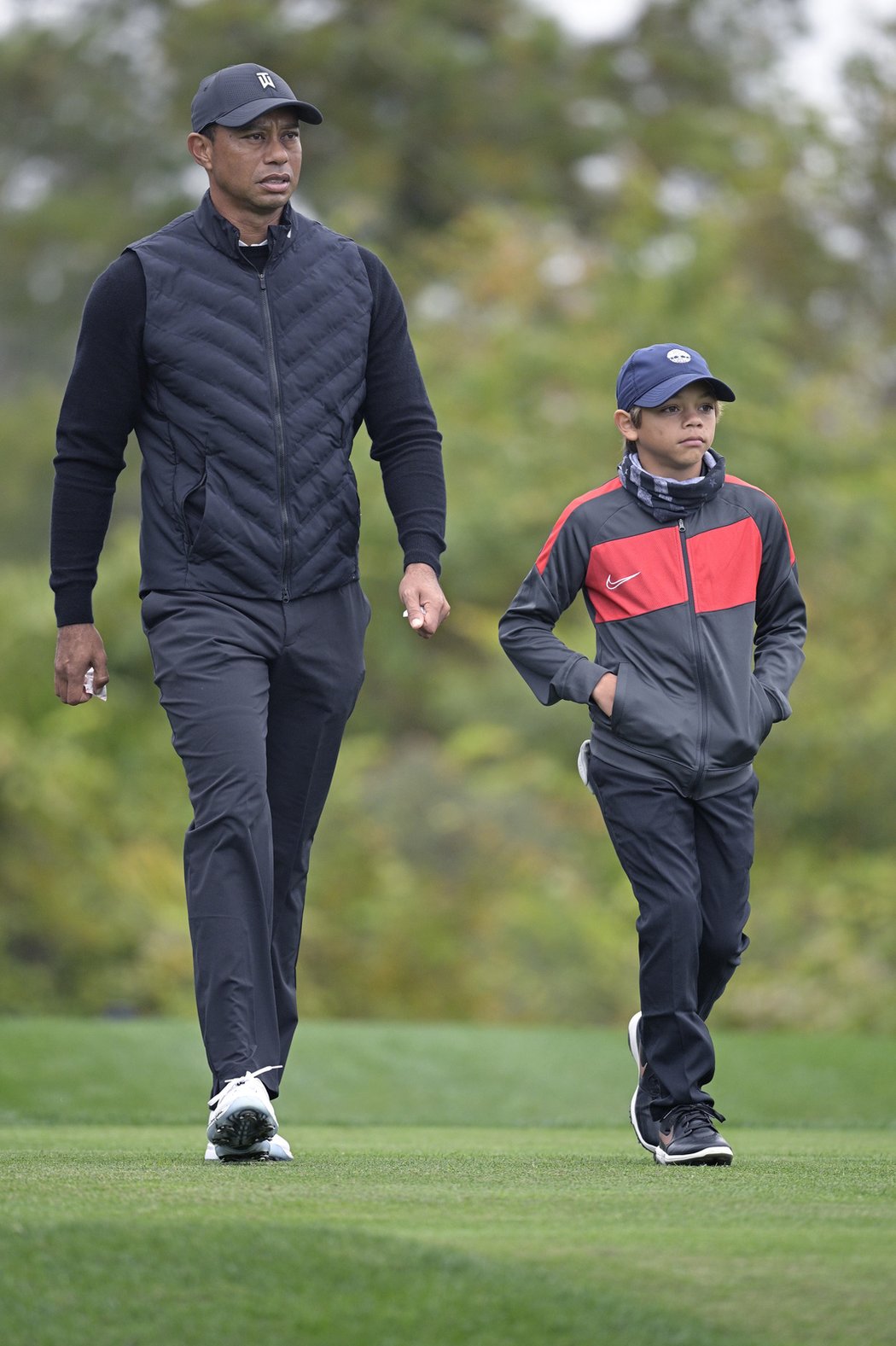 Golfista Tiger Woods se synem