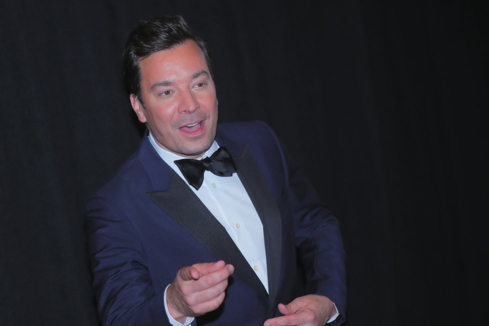 Herec, komik a moderátor Jimmy Fallon na galavečeru amerického časopisu Time věnovanému 100 osobnostem roku 2019.