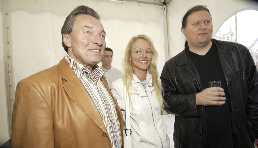 Karel Gott s dcerou Dominikou a jejím mužem Timem