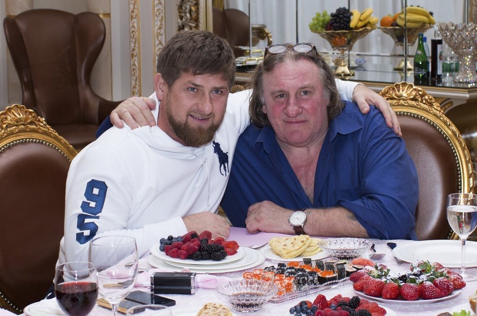 Gerard Depardieu a čečenský  prezident Kadyrov