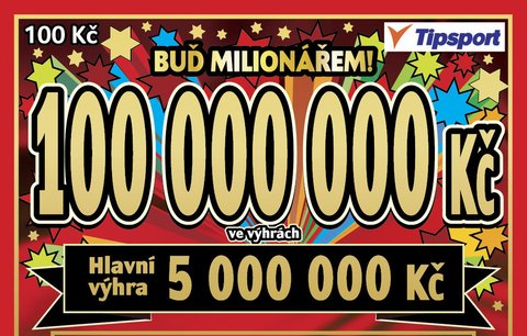 Stírací los Buď milionářem! dává do hry 100 milionů!