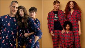 Vánoční rodinná pyžama