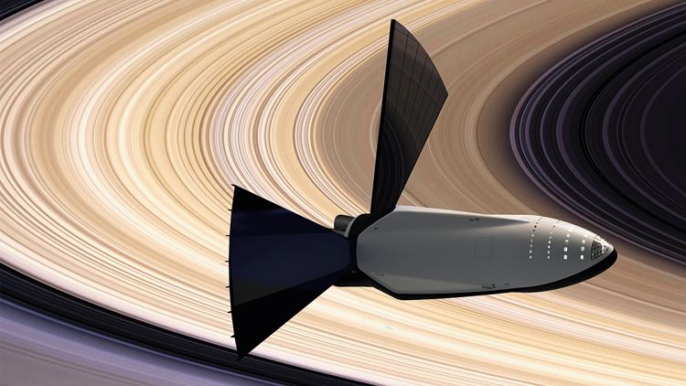 Takto by mohl vypadat přílet lodi ITS k Saturnovým prstencům
