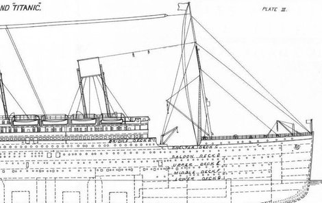 Desetimetrový nákres Titaniku