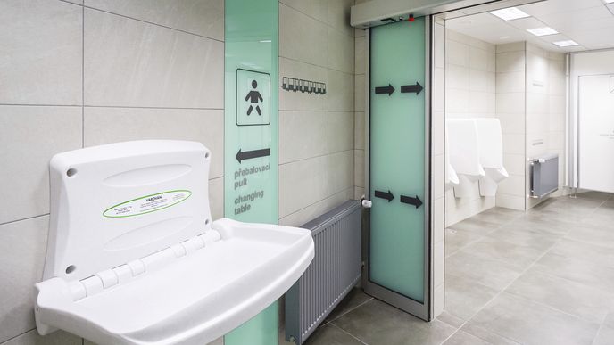 Rekonstruované toalety v pražském metru.
