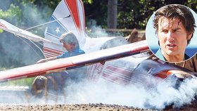 Tom Cruise spadl s malým letadlem stejně jako v březnu jeho o dvacet let starší kolega Harrison Ford.