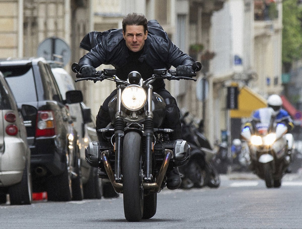 Tom Cruise během natáčení šestého dílu akčního filmu Misson: Impossible