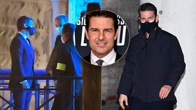 Tom Cruise během natáčení Mission: Impossible 7