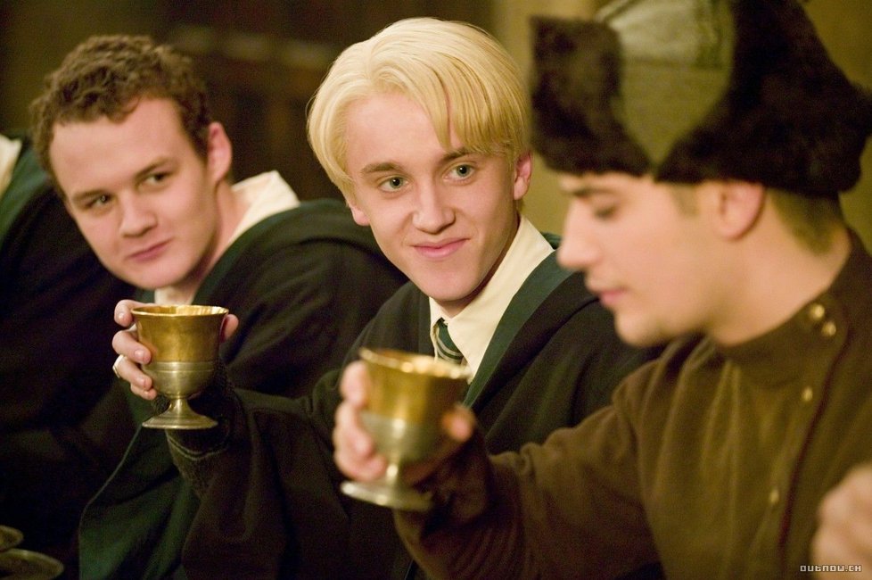 Od roku 2000 se na 10 let stal Tom Felton zmijozelským studentem Draco Malfoyem v sérii filmů Harry Potter. Draco se dá pokládat za jednoho z hlavních záporáků, ač nevraždil či neunášel, byl Harryho rivalem.