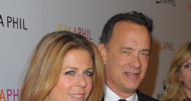 Tom Hanks se svou manželkou Ritou