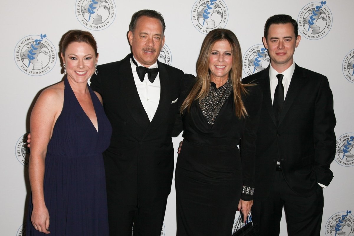 Herec Tom Hanks se svoji rodinou