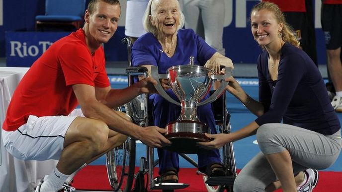 Tomáš Berdych, Petra Kvitová a Lucy Hopmanová