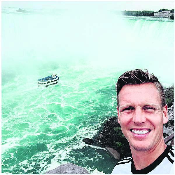 Tomáš Berdych poznával krásu Niagarských vodopádů.