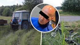 Cyklistu Tomáše na Českolipsku srazil traktor: Náraz zlomil kolo, život muži zachránila přilba!