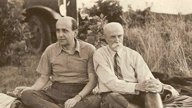 Tomáš Garrigue Masaryk se synem Janem (vlevo)