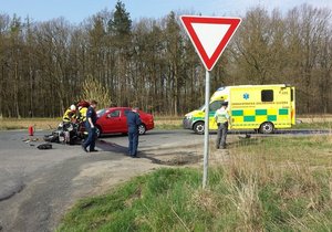 Tomáš Hauptvogel měl bouračku na motorce