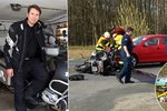 Tomáš Hauptvogel měl těžkou nehodu na motorce. Letěl 15 metrů vzduchem.
