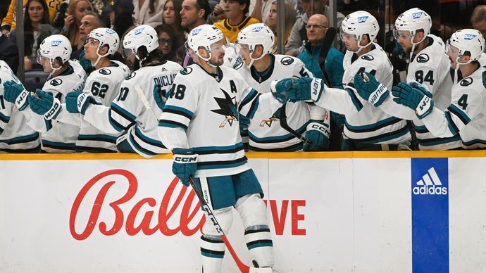 Tomáš Hertl kritizuje vlastní spoluhráče ze San Jose, že nebránili svého gólmana po ataku.