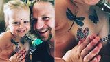 Čtyřletá dcera Tomáše Kluse: Na hrudníčku má tetování!