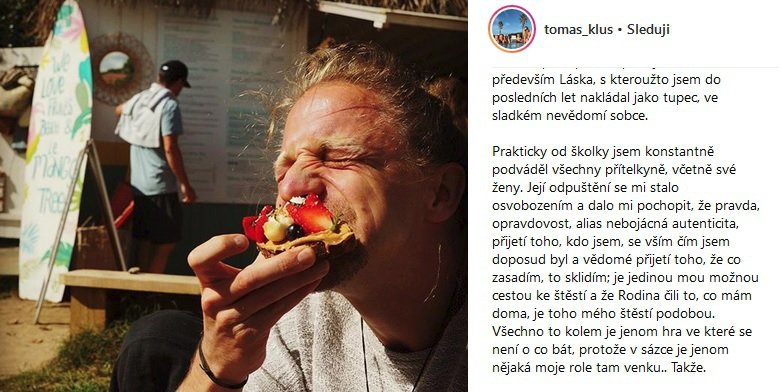 Tomáš Klus se svěřil na Instagramu se svými hříchy.