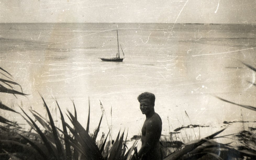 Tomáš Lom na Bahamách v roce 1945