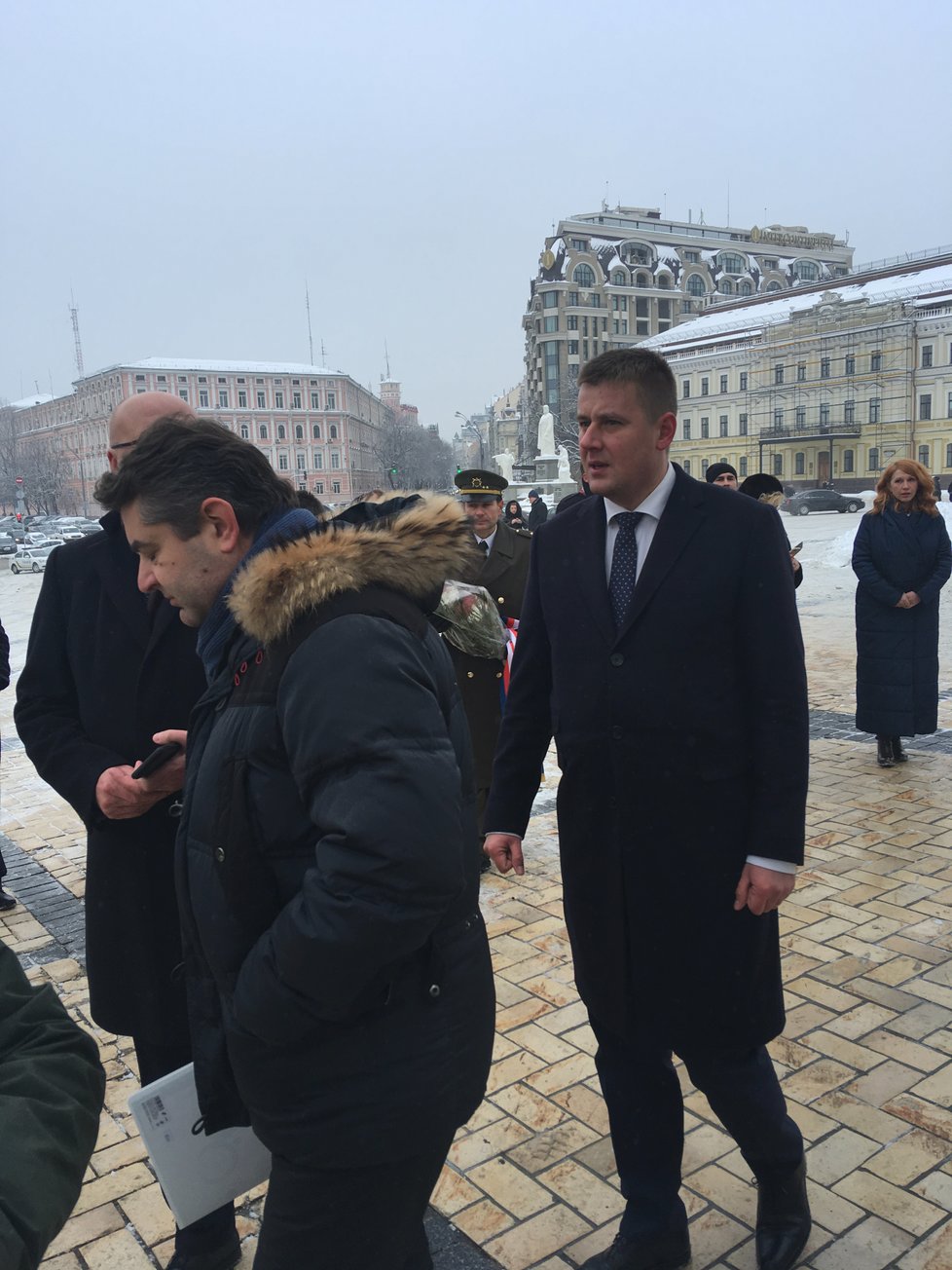 Šéfové české a ukrajinské diplomacie Tomáš Petříček a Pavlo Klimkin v Kyjevě. (28.1.2019)