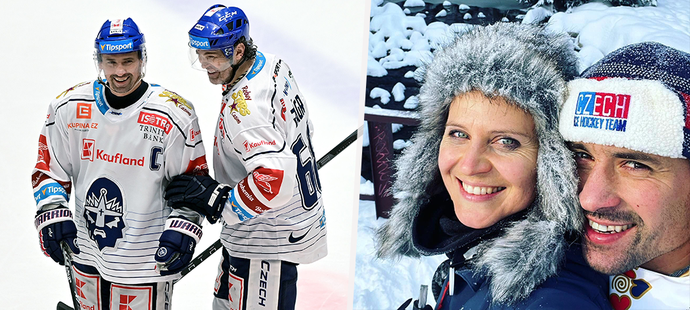 Hokejista Tomáš Plekanec z Kladna vyrazil s manželkou Lucií Šafářovou na lyže.