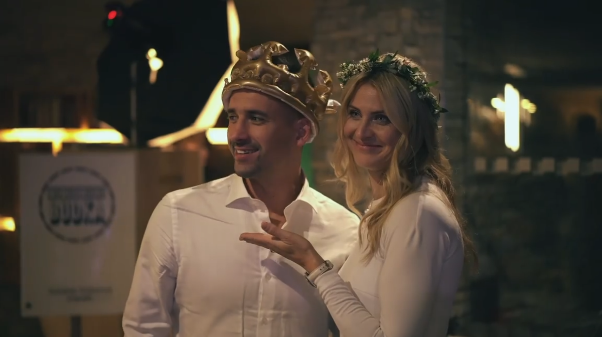 Momentka ze svatby Tomáše Plekance a Lucie Šafářové.