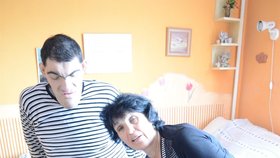 Tomáš Pustina s maminkou