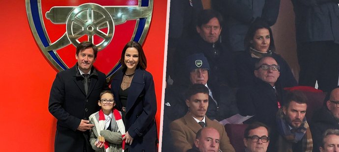 Tomáš Rosický se zajel podívat na zápas svého milovaného Arsenalu i s rodinou.