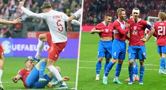 Kapitán Souček padl za tým, málem doslova: Polák ukopl míč i s mou hlavou Kapitán Souček padl za tým, málem doslova: Polák ukopl míč i s mou hlavou
