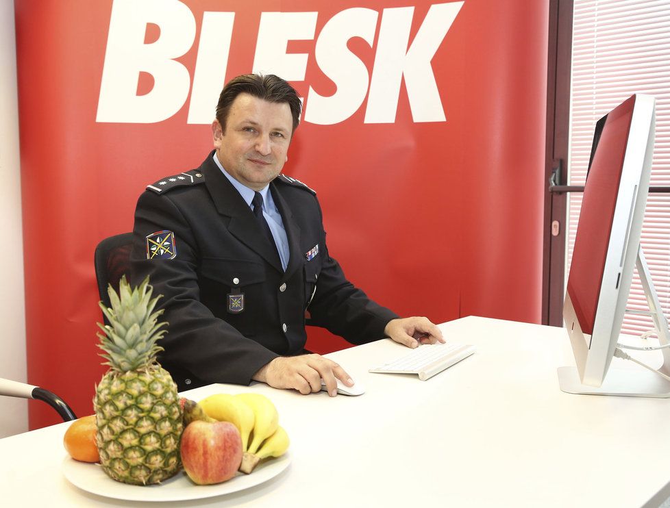 Policejní prezident Tomáš Tuhý v redakci Blesk.cz