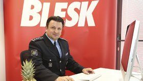 Policejní prezident Tomáš Tuhý v redakci Blesk.cz