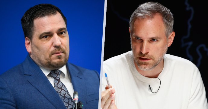 Europoslanec Tomáš Zdechovský (KDU-ČSL) a šéf Pirátů Zdeněk Hřib.